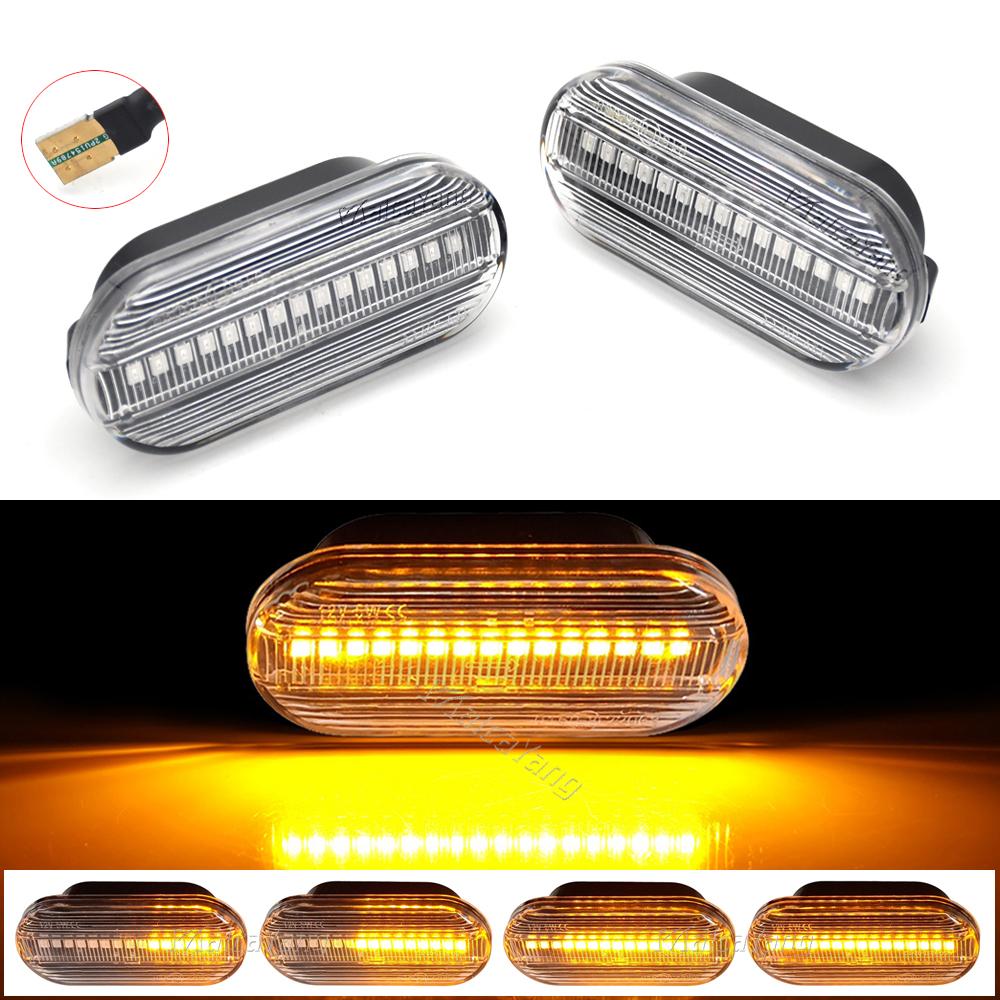 2 Pcs Dynamic LED Turn Signal Light Side Marker Sequential Indicator For Skoda Octavia 1U Seat Ibiza 6L Cordoba Toledo 1M Leon