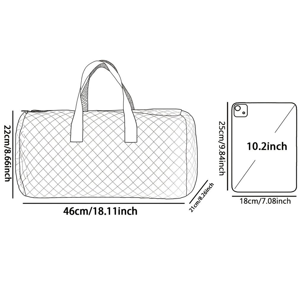 Durable Oxford Fabric Lightweight Foldable Unisex Crossbody Sling Large Capacity Travel Bag with Dry/Wet Separate Compartment