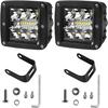 2Pcs Auto Led Light Bar 3Inch Work Light Amber White Strobe Led Pods Drl 12 24V For Jeep Tractors Boat 4X4 Truck Fog Lamp