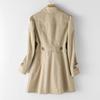 Fashion Solid Trench Coat Women Single-Breasted Khaki Black Pink Beige Windbreaker Outerwear Casual Tops
