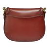 New COACH Beat Leather Saddle Bag, Shoulder Bag, Crossbody Bag Medium Women's Brown Red C0749-B4SAR