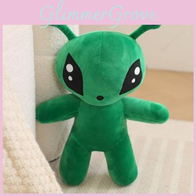 Green Eyed Big Alien Plush Toy Boys Girls Sleep Companion Birthday Doll Present