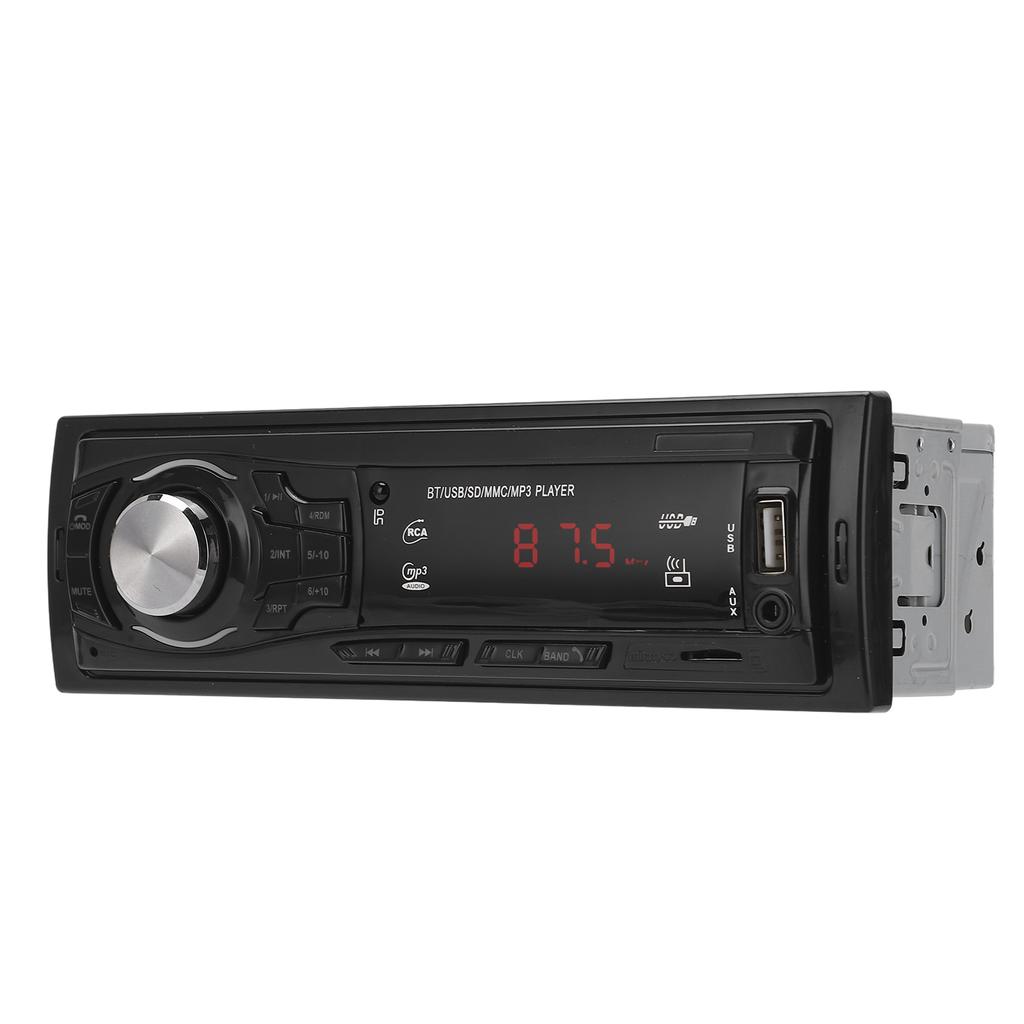 Car Bluetooth MP3 LED Stereo Music Player Multimedia Support U Disc USB Steering Remote Control