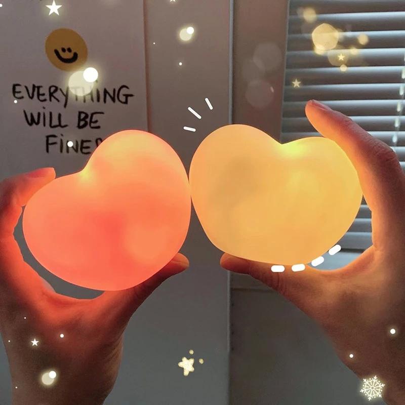 Love Night Light Atmosphere Light Girl Heart Bedside Bedroom Sleep Light Soft Light Nightlight Tabletop Decoration