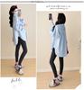2025 Spring/Autumn Korean Style Cotton Casual Maternity Shirt - Trendy Plus Size Mid-Length for Moms