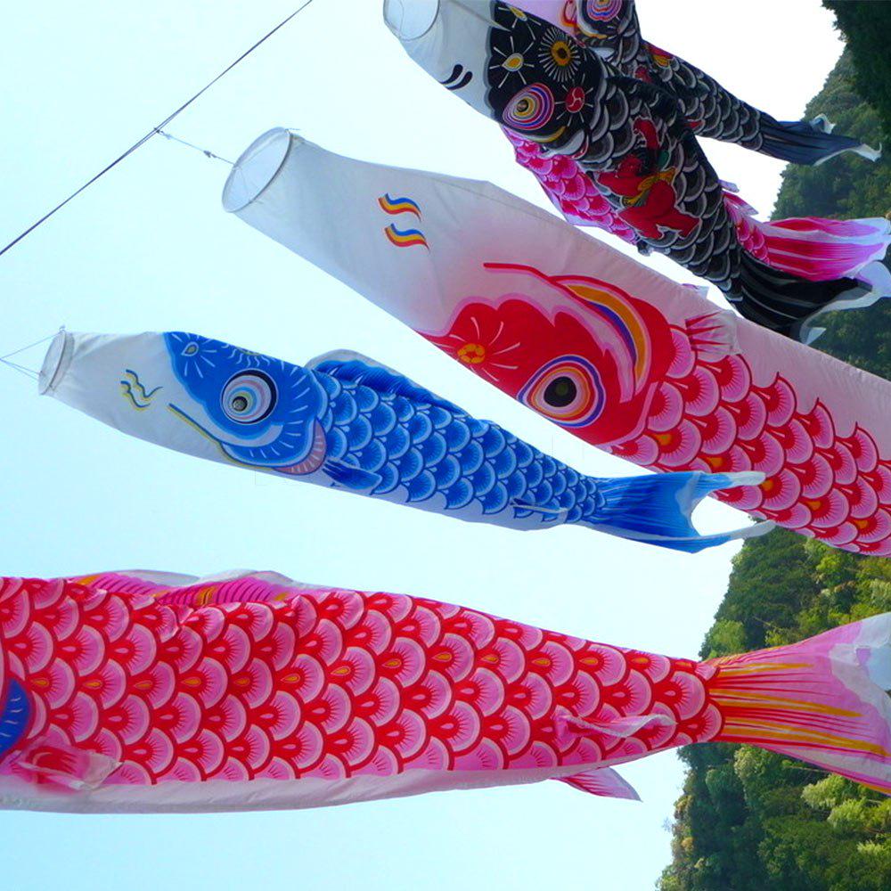 6 Pièces Manches à Air Poisson Koi Japonaises - Drapeaux Décoratifs Extérieur Jardin