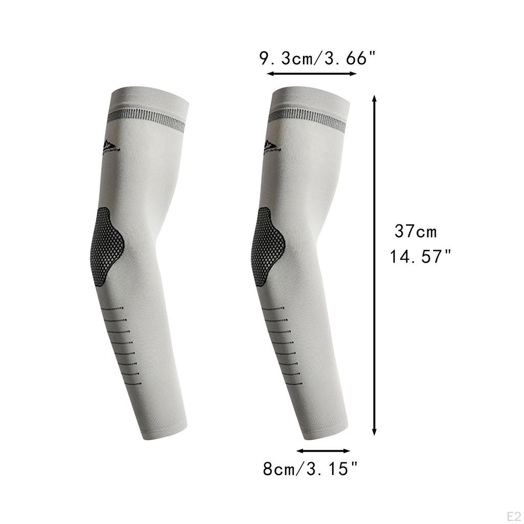 4 Pairs Sun Protection Arm Sleeves Compression for Football Work Outside