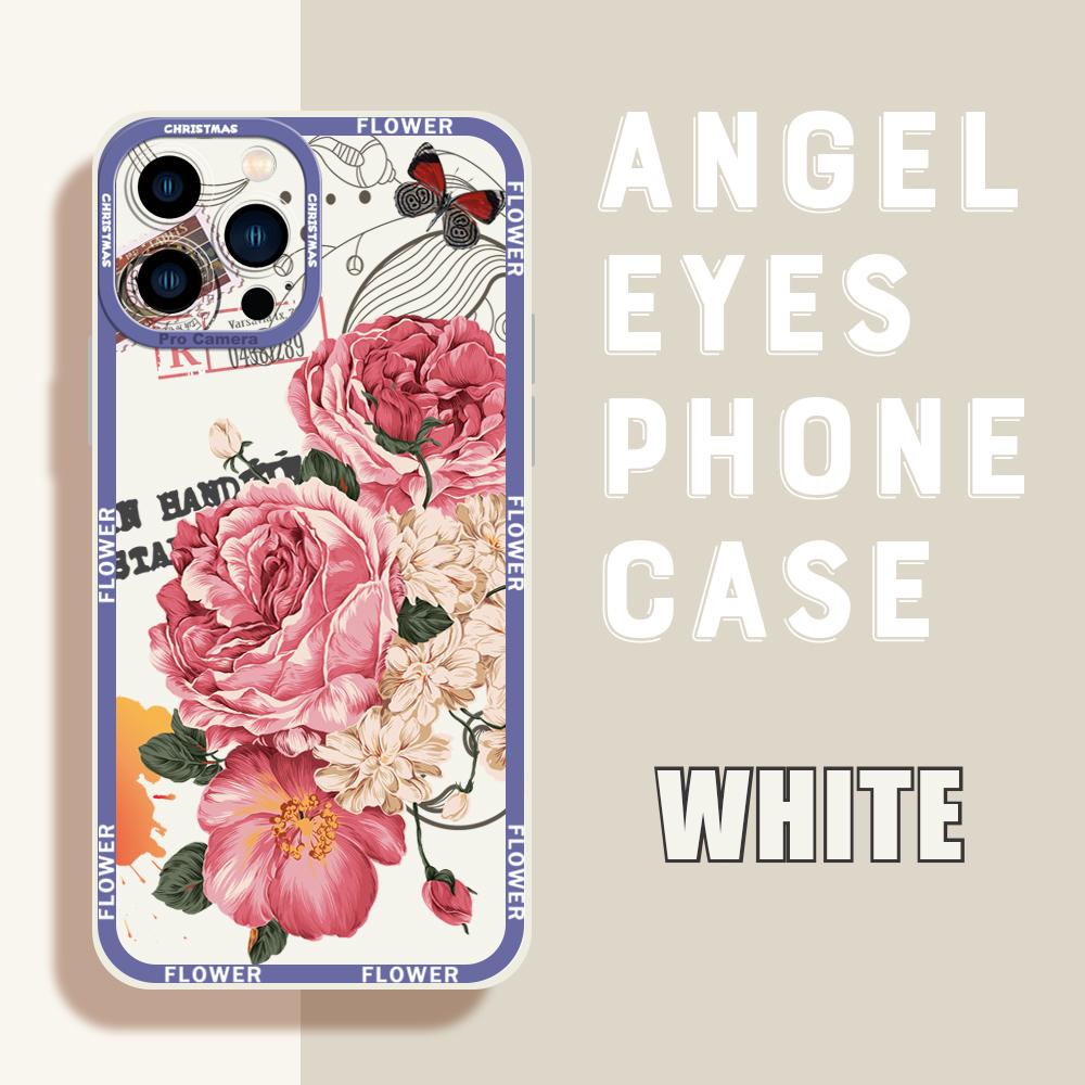 

Роскошный чехол для телефона с квадратной рамкой и цветами для iPhone 13 Pro 12 mini 11 6 6s 7 8 Plus Samusng Vivo, мягкие противоударные чехлы из ТПУ для мобильного телефона Samsung Galaxy A9 2018 белый