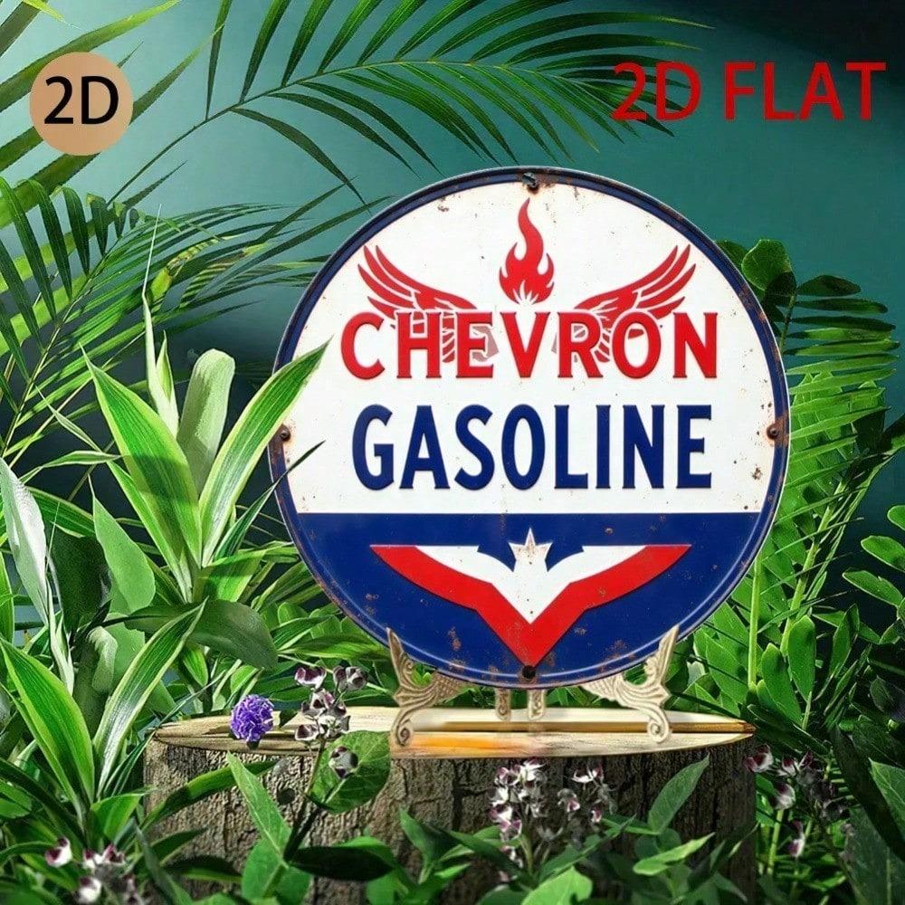 Vintage 2D Plane Gas Station Metal Tin Sign Retro Wall Art Garage Man Cave Home Bar Decor