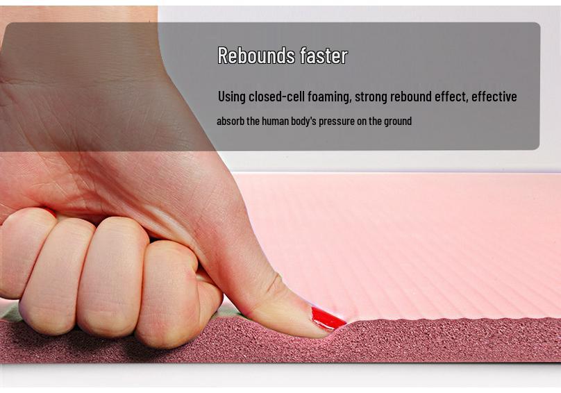 Thick Non-slip Yoga Mat for Home - Silent, Shock-absorbing, Soundproof, Ideal for Men & Women