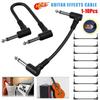 1-10pcs Guitar Bass Effect Pedal Patch Cable with 1/4 Inch Right Angle Shielded Low Noise Beryllium Copper Core Instrument Cords