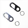 Compact Stainless Steel Carabiner Keychain with Double Ring Quick Release Hook and Load-Bearing Figure 8 Buckle