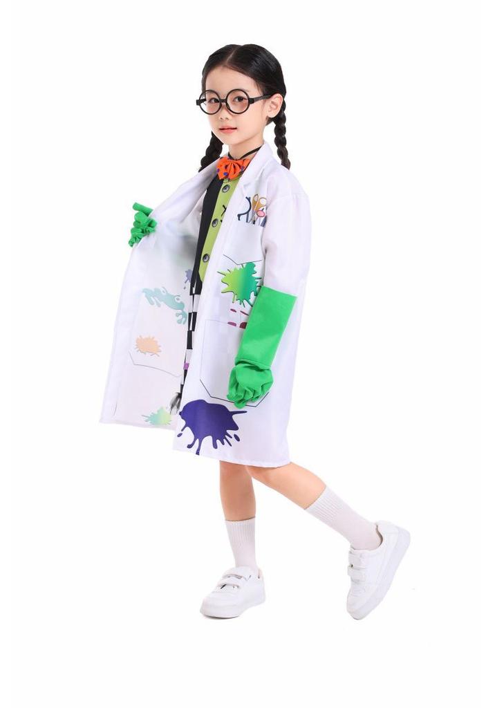 Kinder Halloween Astronomer Wissenschaftler Kostüm mit Frosch Design
