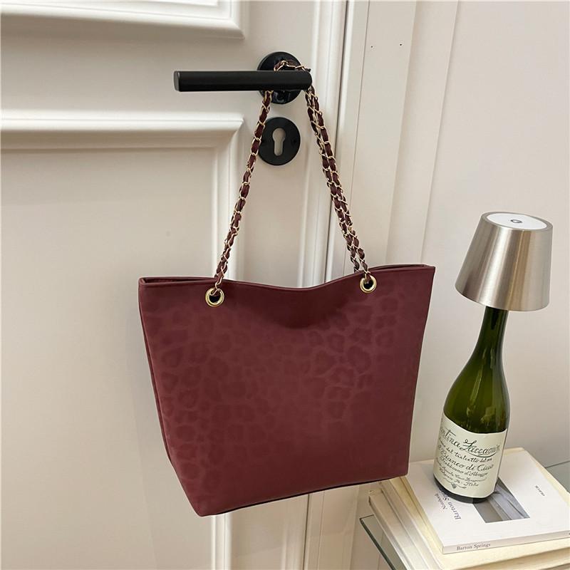 Fashion Leopard Print Shoulder Bag Women Large Capacity Crossbody Commuter Handle Bag Textured Casual and Simple Storage Bags