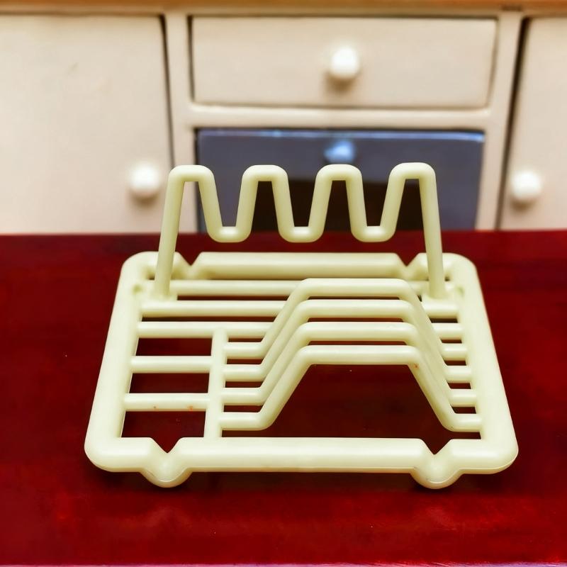 Miniature Dish Rack Model Figurine Kitchenware Shelf For 1/12 Scale Doll House Decoration Kitchen Scene Arrangement