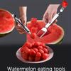 3pcs Set Stainless Steel Watermelon Slicer and Baller, Easy Cut Fruit Cutter, Summer Melon Dicing and Scooping Tool