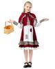 Children's Girls Halloween Little Red Riding Hood Costume Princess Dress Cosplay Dress Suit Women's Clothing