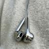 Fashion Silver Wired Type-C or Lightning In-Ear Earphones Compatible with Tablets Laptops - Headphones for General Use
