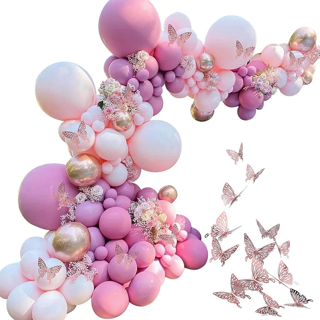 Balloon Garland Arch Kit Pink Decorative Party Balloons for Birthday Party Graduation Ceremony Wedding Anniversary