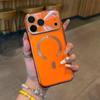 Compatible Apple 17 Pro Max Magnetic Plating Case with iPhone 16 Lens Film Cover