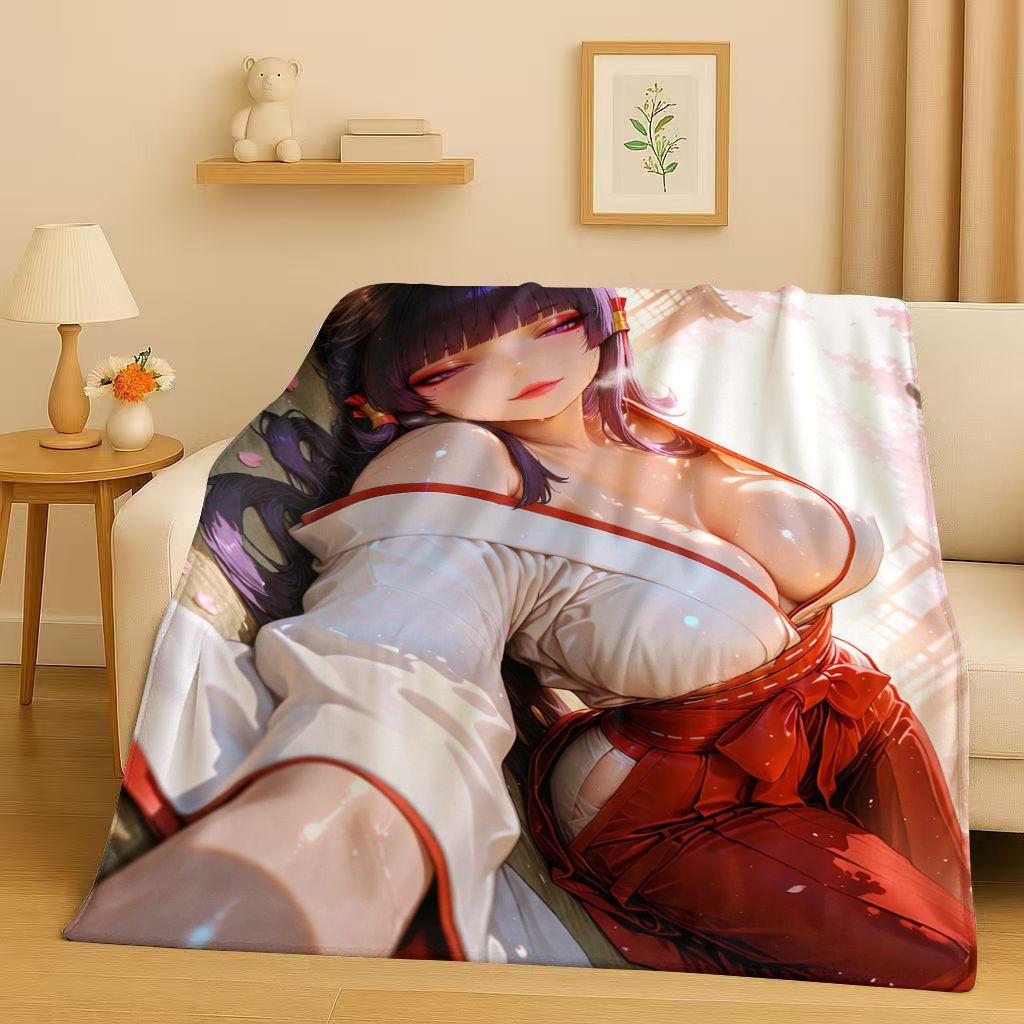 26 Style Sexy Bikini Girls Cartoon Anime Characters Flannel Blanket,Soft Plush Throw for Home Bedroom Bed Sofa Cover Trave Gift