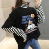 Women's Slim Fit Half-High Collar Two-Piece Effect Long-Sleeve T-Shirt - Autumn Style