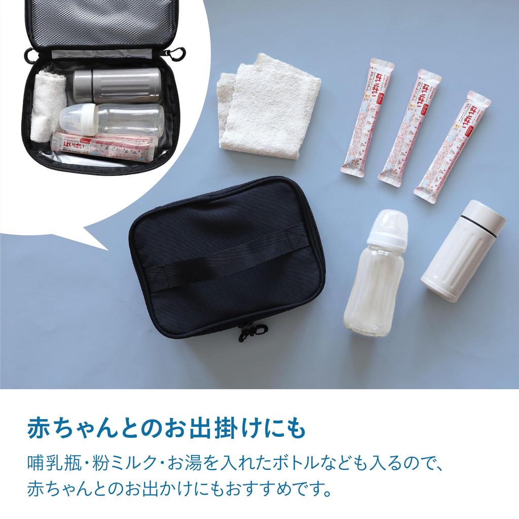 CB Japan Insulated Lunch 3L Capacity with Cutlery Storage Mesh Holds 3 X 350ml Cans 2 X 500ml PET Bottles Lunch Insulated Lunch Box Maneuver Bag,