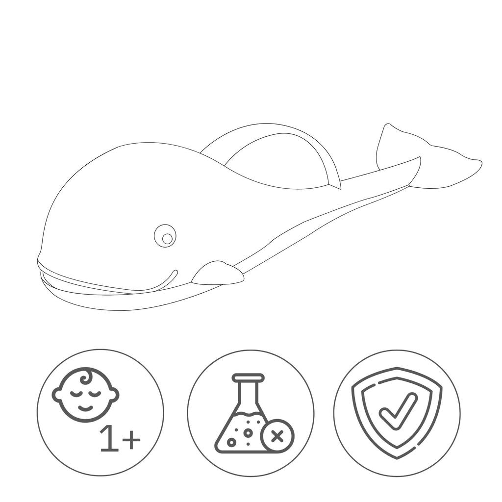 BiBio whale water toy - turquoise
