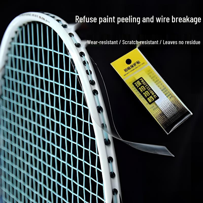 Transparent Badminton Racket Anti-Scratch, Anti-Peeling, Anti-Friction Frame Protector - Super Light, Traceless, Non-Full Coverage Sticker.