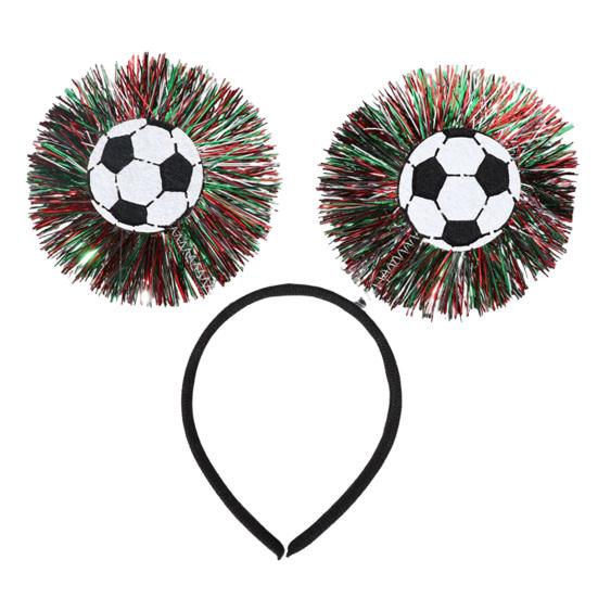 Football Headband with 3D Football Patch Anti-Slip Comfortable Hair Hoop for Adults