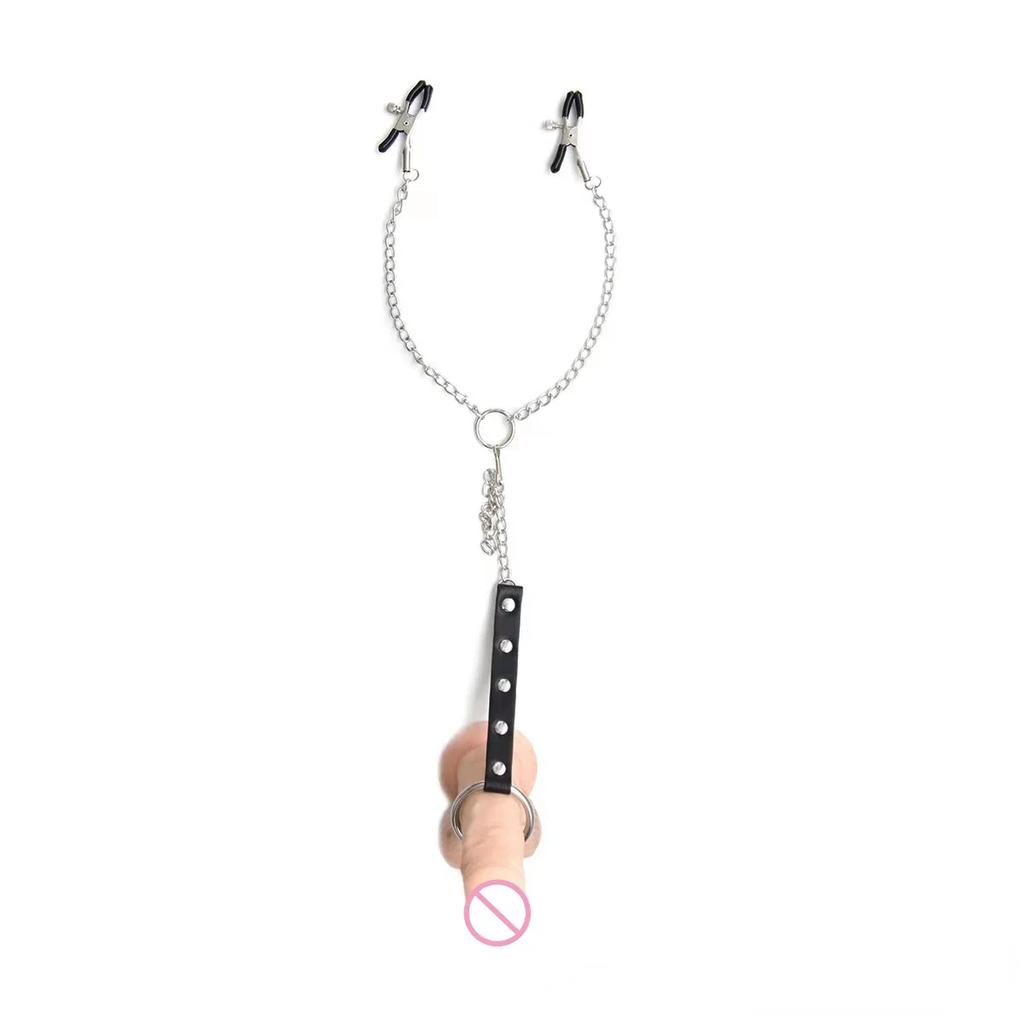 Nipple Milk Clips Breast Clip Stainless Steel Metal Chain Sex Slaves Fetish Nipple Clamps Sex Toys Butterfly Style For Couples