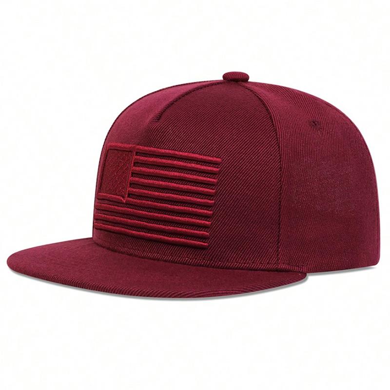 New American Flag Children'S Flat Brimmed Hat Men'S Street Hip Hop Hat Women'S Outdoor Leisure Sports Sunshade Baseball Hat