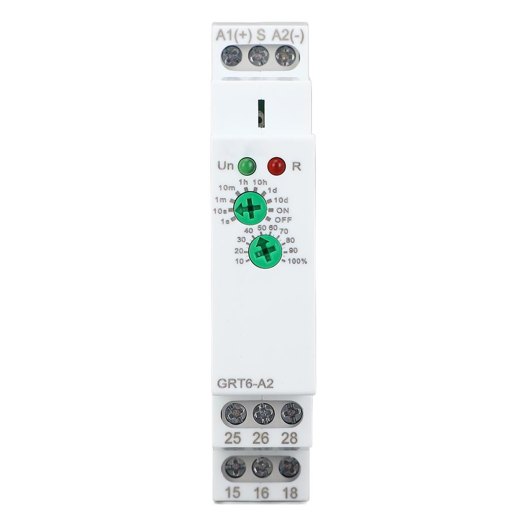 Einzelfunktions-Zeitrelais Verzögerung Ein 2 Wechslerausgänge 0,1s bis 10 Tage Elektronischer Einschalt-Timer AC DC