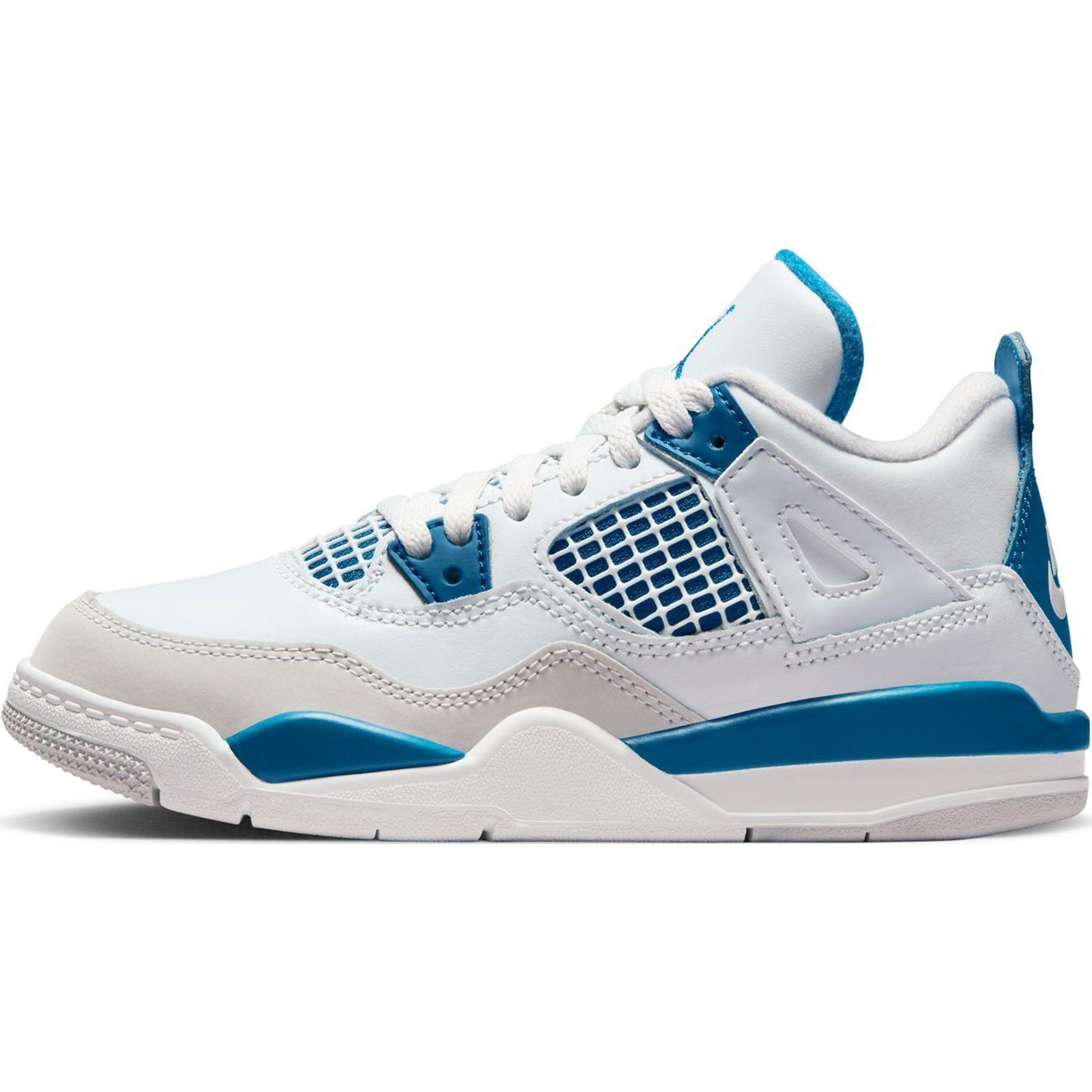 (PS) Air Jordan 4 Retro  Military Blue  2024 Kids  BQ7669-141 EU 31.5