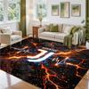 Juventus FC Design Crystal Velvet Rug Soft Decorative Mat for Bedroom Entrance