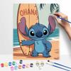 Disney Stitch Surfing Theme Digital Oil Painting Art Kit DIY Handmade Home Decoration Gift