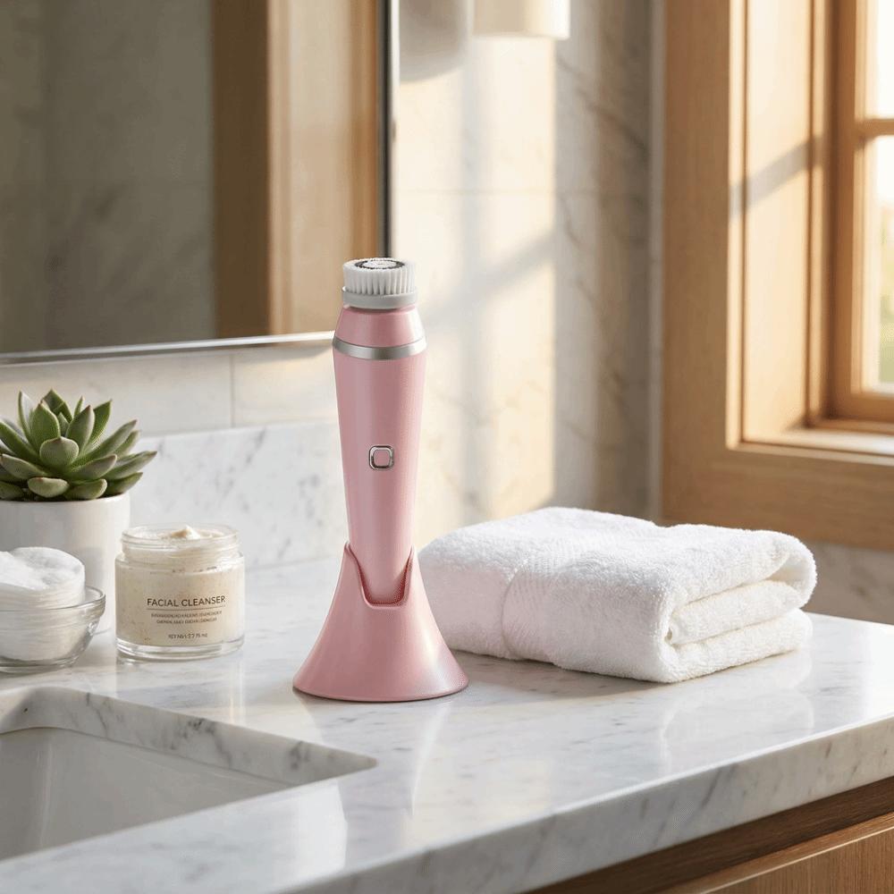 4 Replaceable Brush Heads Face Cleansing Device Silicone Face Scrubber Daily