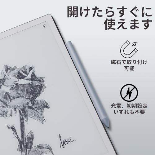 King Write SY05 Grauer EMR-Stift für Galaxy Note | Fujitsu Quaderno (Gen.2/Gen.3C) mit hoher Genauigkeit, bis zu 4096 Druckstufen, Handflächenerkennung,