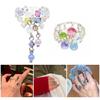Anillos Florales de Cristal Ajustables de 2 Piezas Borlas de Dopamina Anillos de Dedo de Flor Joyería