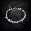 Blue Topaz Bracelet: Adjustable Sterling Silver Gemstone Jewelry