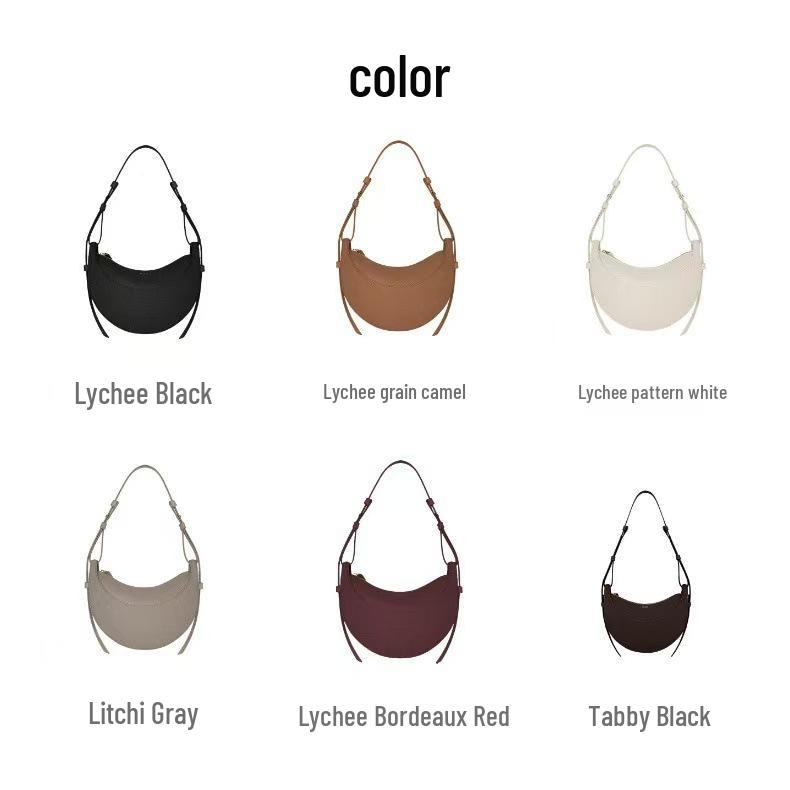 Polene Echtes Leder Halbmond-Satteltasche - Vielseitige Französische Crossbody- und Umhängetasche