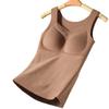 Women's Seamless Thermal Mesh Vest with Built-in Bra