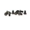 Grade 12.9 High-Strength Black Nickel Plated Hex Socket Mushroom Head Screw, M4 Sizes 6-40