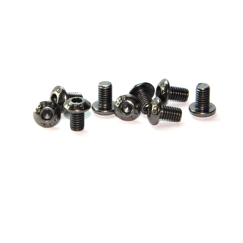 Grade 12.9 High-Strength Black Nickel Plated Hex Socket Mushroom Head Screw, M4 Sizes 6-40