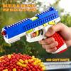 DIY Bricks Assemble USP Soft Bullet Gun Toy Safe Foam Dart Outdoor Shooting Game Toy Perfect Birthday Gifts for Children