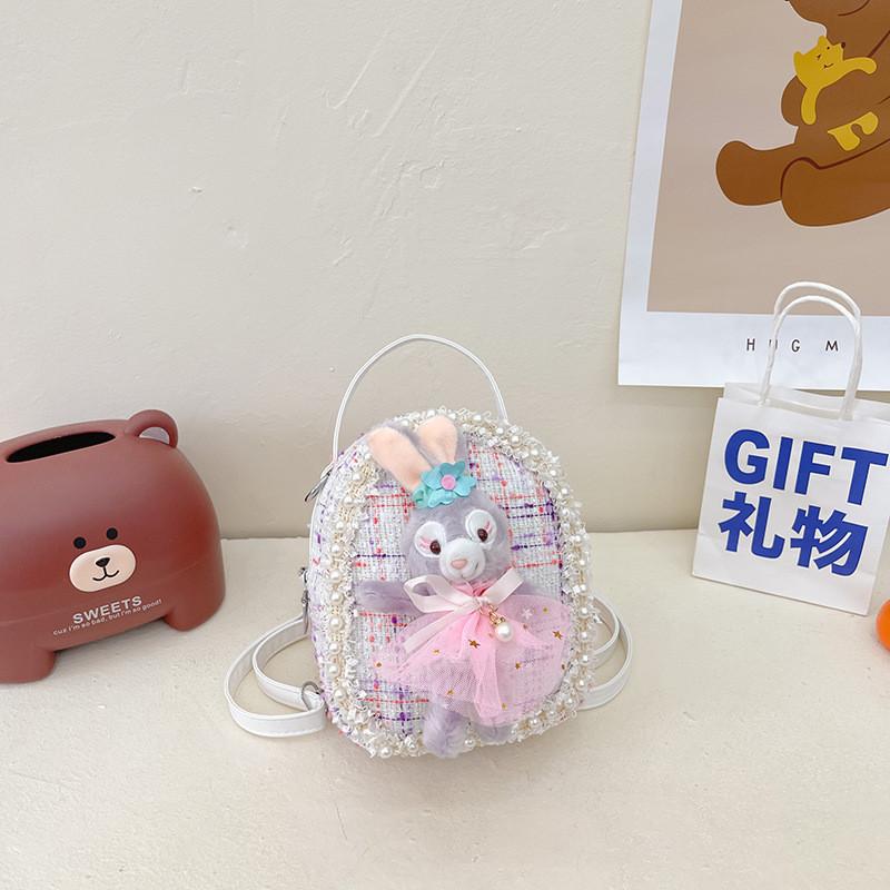 

Adorable Mini Backpack For Kids In Cute Bear And Bunny Designs Soft Fabric Stylish And Fun For Everyday Use Rabbit White