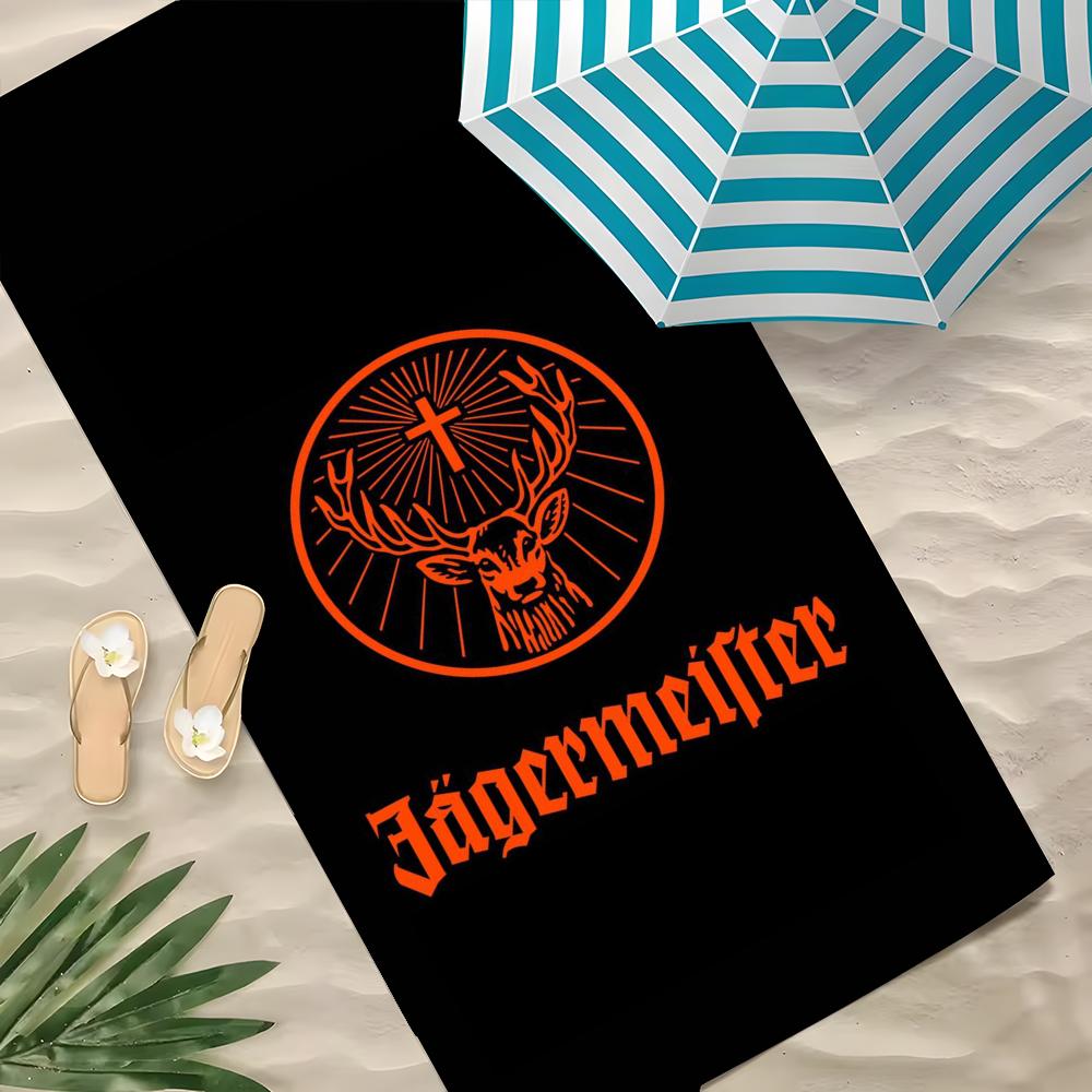 J-Jamaica Flag Towel Polyester Beach Towel Quick Dry Sand Free Bath Towel For Summer Pool Travel Vacation