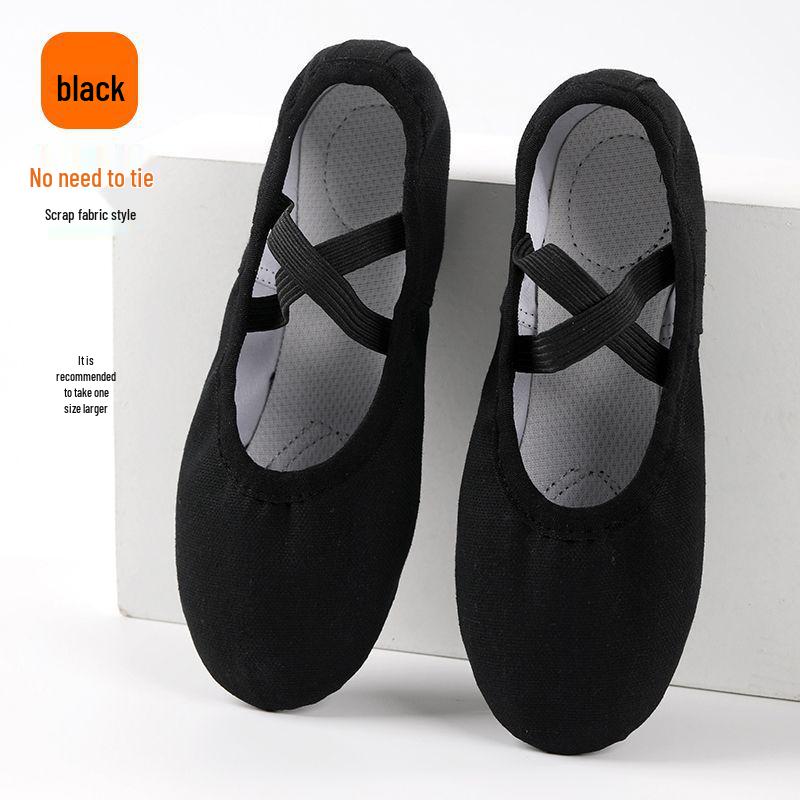 Girls' Soft Sole Ballet Shoes – Women's Lace-Free Dance and Body Shaping Practice Footwear