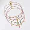 European & American DIY Multicolor Braided Rope Necklace with Stainless Steel Pendants