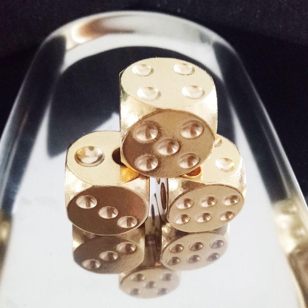 Polished Bar Supplies Figurines Decorative Items Copper Dice Solid Dice Metal Solid Dice Brass Dice